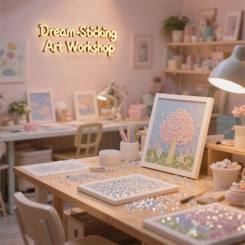 Turning dreams into paintings in a craft workshop