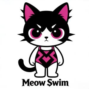 Edgy Cute Cat Swimsuit