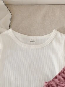 SHEIN Vintaside Kids 嬰童（女）連體褲 - 粉色 - 查看 4