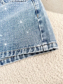 Comfortcana Plus Size Denim Shorts - Light Wash - View 5