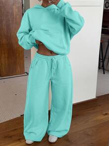 Muchica Women Two-Piece Outfits - Teal Blue - View 5