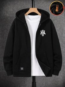 SHEIN Teen Boys Sweatshirts - Black - View 3