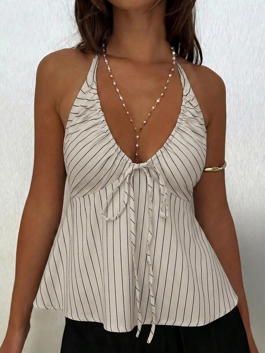 Siren Gaze Women Tank Tops & Camis - Apricot - View 1