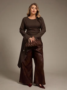 Auralis Blusas Extra Grandes - Marrón - Ver 7