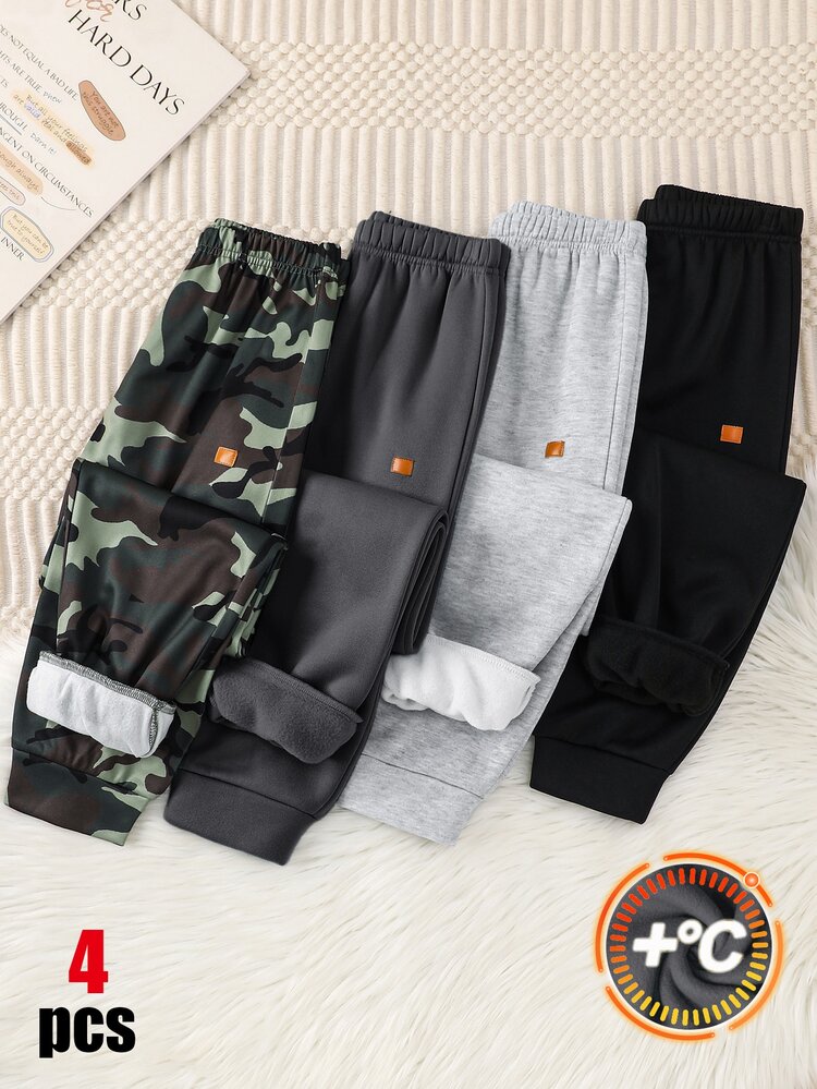 SHEIN Tween Boys Sweatpants - Multicolor - View 2