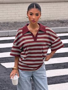 Muchica 女士T恤 - 紅色 - 查看 5
