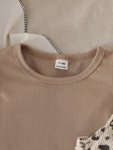 SHEIN Vintaside Kids 嬰童（女）連體褲 - 卡其色 - 查看 4