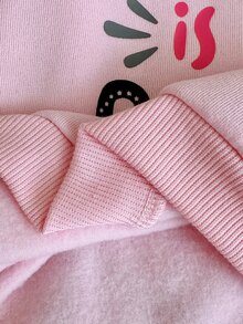 LMoss Kids 女嬰字母圖案保暖衛衣與牛仔效果印花長褲套裝 - 彩色 - 查看 7