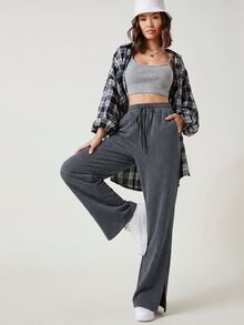 SHEIN BASICS Women Pants - Apricot - View 4