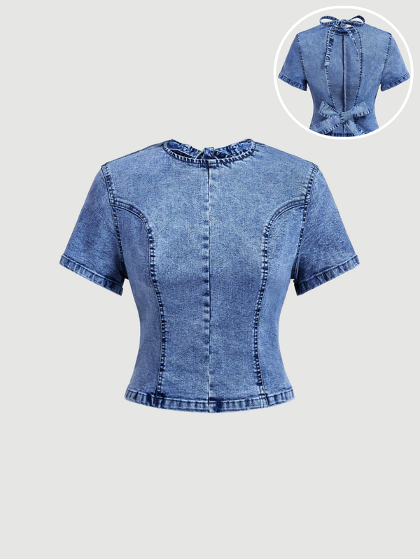 Sweetra Women Denim Tops