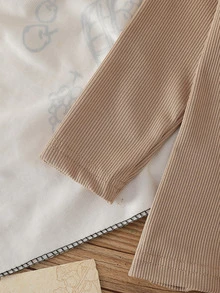 SHEIN Vintaside Kids 嬰童（女）連體褲 - 卡其色 - 查看 8