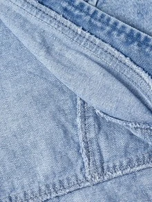 Sweetra Puff Sleeve Crop Denim Jacket - Blue - View 5