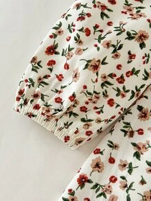 Cozy Pixies 女嬰對比色碎花印花 2 合 1 連身裙 - 彩色 - 查看 3