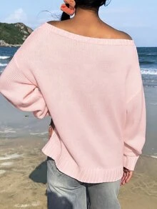CovetEZ Jerséis de Mujer - Rosa Pálido - Ver 2
