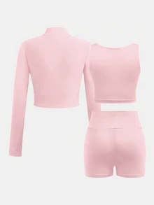 SHEIN 青少年（女）運動服 - 粉色 - 查看 4