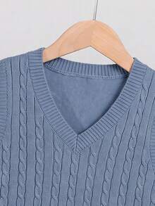 SHEIN Tween Boys Sweaters - Blue - View 4