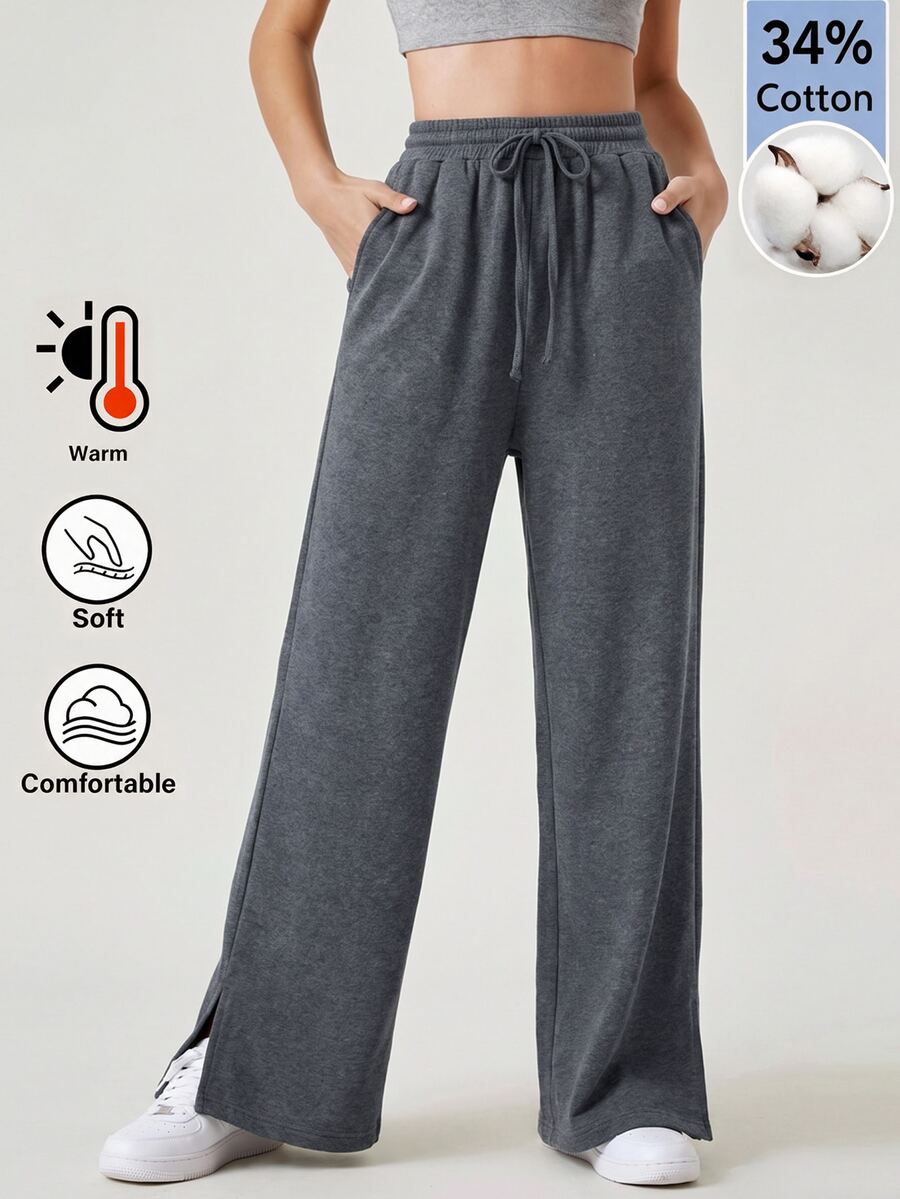 SHEIN BASICS Women Pants - Apricot - View 1