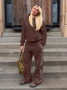 Muchica Women Two-Piece Outfits - Brown - View 5