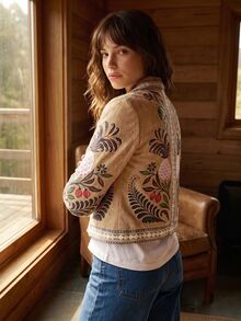 CAJUNI Women Lightweight Jackets - Khaki - View 2