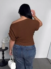 Firerie Camisetas de Tallas grandes - Marrón - Ver 2