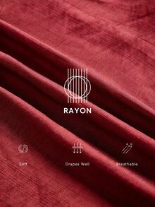 Aalyst جاكيت خفيف الوزن بحزام بلون موحد - احمر خشبي - مشاهدة 8