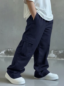 SHEIN 青少年（男）褲子 - 藏蓝色 - 查看 1