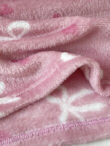 SHEIN Teen Girl Fall Winter Bow Heart Pattern Flannel Pajamas Set - Dusty Pink - View 6