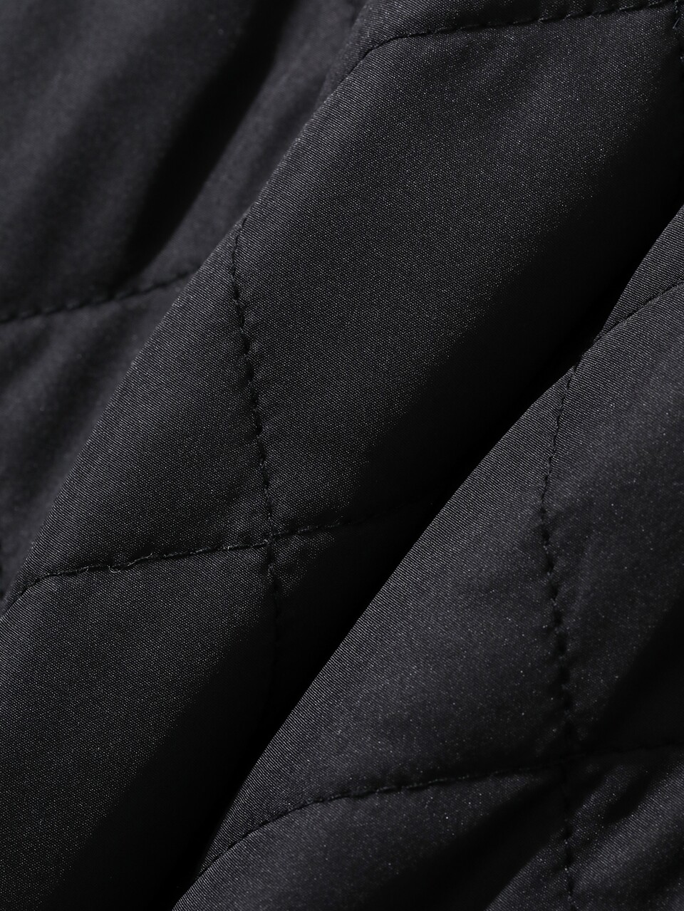 Lapel Neck Slant Pocket Belted Quilted Coat Jacket