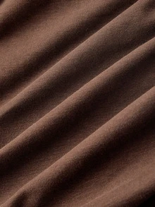 ROMWE Hippie Solid Chain Detail Halter Tee - Brown - View 4
