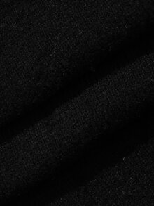 DAZY Solid Bardot Ribbed Tee Fall - Black - View 7