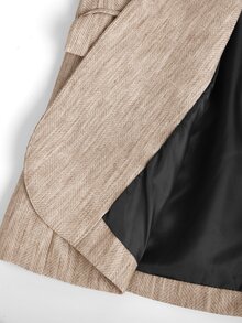 Manfinity Mode Men 1pc Striped Print Blazer & 1pc Suit Pants - Brown - View 5