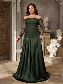 Aureia Women Plus Formal & Evening Dresses - Dark Green - View 7