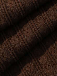 DAZY Solid Ring Linked Wrap Tee Fall Vacation - Brown - View 7