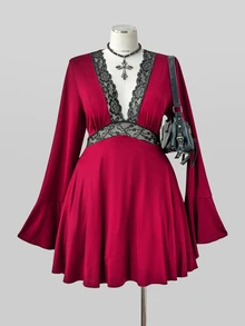 Sunspun Robes grandes tailles - Rouge foncé - Voir 1