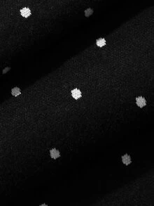 DAZY Polka Dot Split Back Straight Skirt Fall - Black - View 3