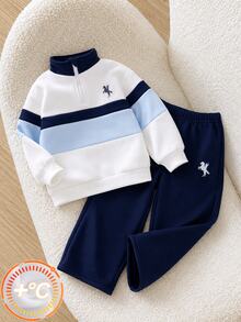 Young Boys Hoodie & Sweatshirt Co-Ords - Blue - View 1