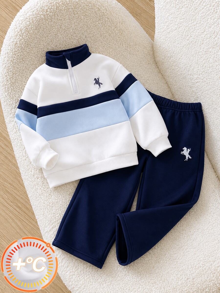 Young Boys Hoodie & Sweatshirt Co-Ords - Blue - View 1