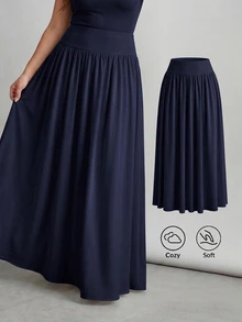 SHEIN Tall CURVE 加大短裙 - 藏蓝色 - 查看 7