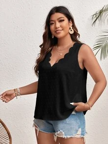 SHEIN VCAY Blusas Extra Grandes - Negro - Ver 3