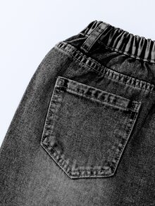 SHEIN Teen Girls Jeans - Black - View 5