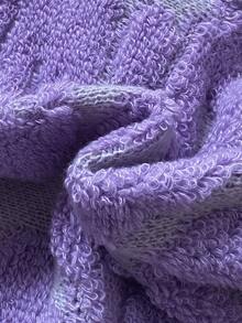 Cardigan con botones delanteros y estampado gráfico para niña - Morado - Ver 5