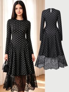 SHEIN Teen Girls Dresses - Black - View 7