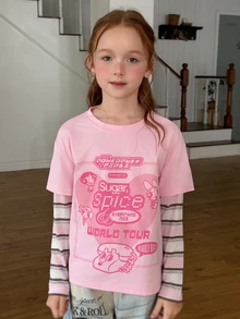 THE POWERPUFF GIRLS X DAZY Tween Girls T-Shirts Fall - Pink - View 3
