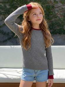 DAZY Tween Girls Sweaters Fall - Grey - View 6