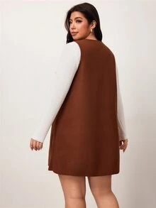 Enliva Plus Size Co-Ords Fall - Brown - View 2