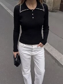 SHEIN Franclia Women Sweaters - Hitam - View 4