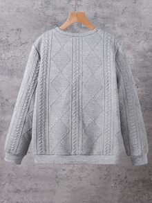 SHEIN Tween Boys Sweatshirts - Grey - View 2