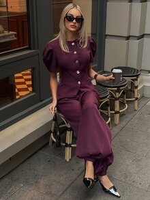 Aloruh Women Suit Sets,New Fall Styles - Purple - View 7