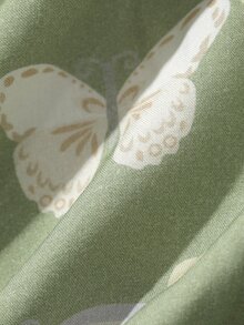 DAZY 滿版蝴蝶印花前綁帶泡泡袖睡裙 - 綠色 - 查看 7