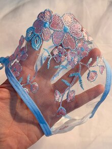 Crystal Vow طقم حمالات الصدر والملابس الداخلية للنساء - أزرق فاتح اللون - مشاهدة 6